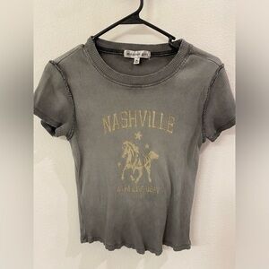 Madden Girl Gray Nashville Graphic Tee